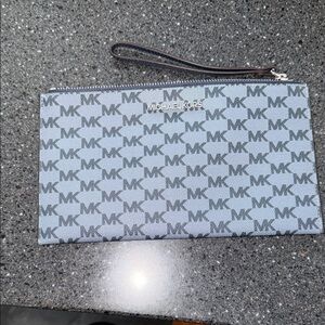 Michael Kors Monogram Slate Wristlet